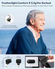 OTC Hearing Aids for Seniors, Rechargeable Hearing Aids with Charging Case, S…