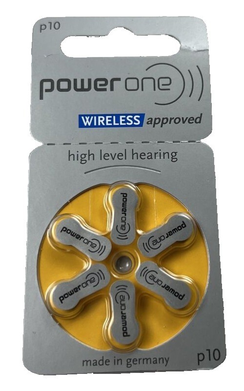 Power One Hearing Aid Batteries P10 Wireless Approved Made In Germany