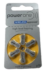 Power One Hearing Aid Batteries P10 Wireless Approved Made In Germany
