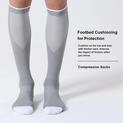 1Pair Compression Socks Women & Men Graduated 20-30mmHg for Running, Athletic,