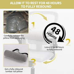 Lumbar Roll Pillow for Lower Back, Lumbar Support Foam Roll Cushion with Pillowc