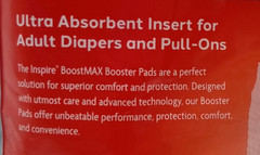 Inspire Incontinence Booster Pads Super Absorbent 22 ct. NIP