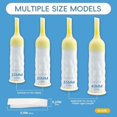 30 PCS Male External Catheter with Fixer Rubber,Latex Condom Material Individual