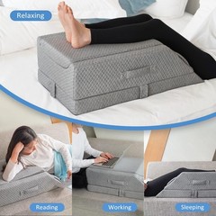 Adjustable Leg Elevation Pillows for Swelling After Surgery, Cooling Memory F…