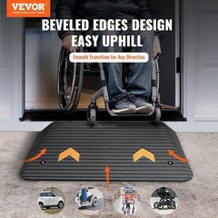 4″ Rise Rubber Threshold Ramp 35.5″ Wide – 33069 lbs Capacity, Non-Slip Safety