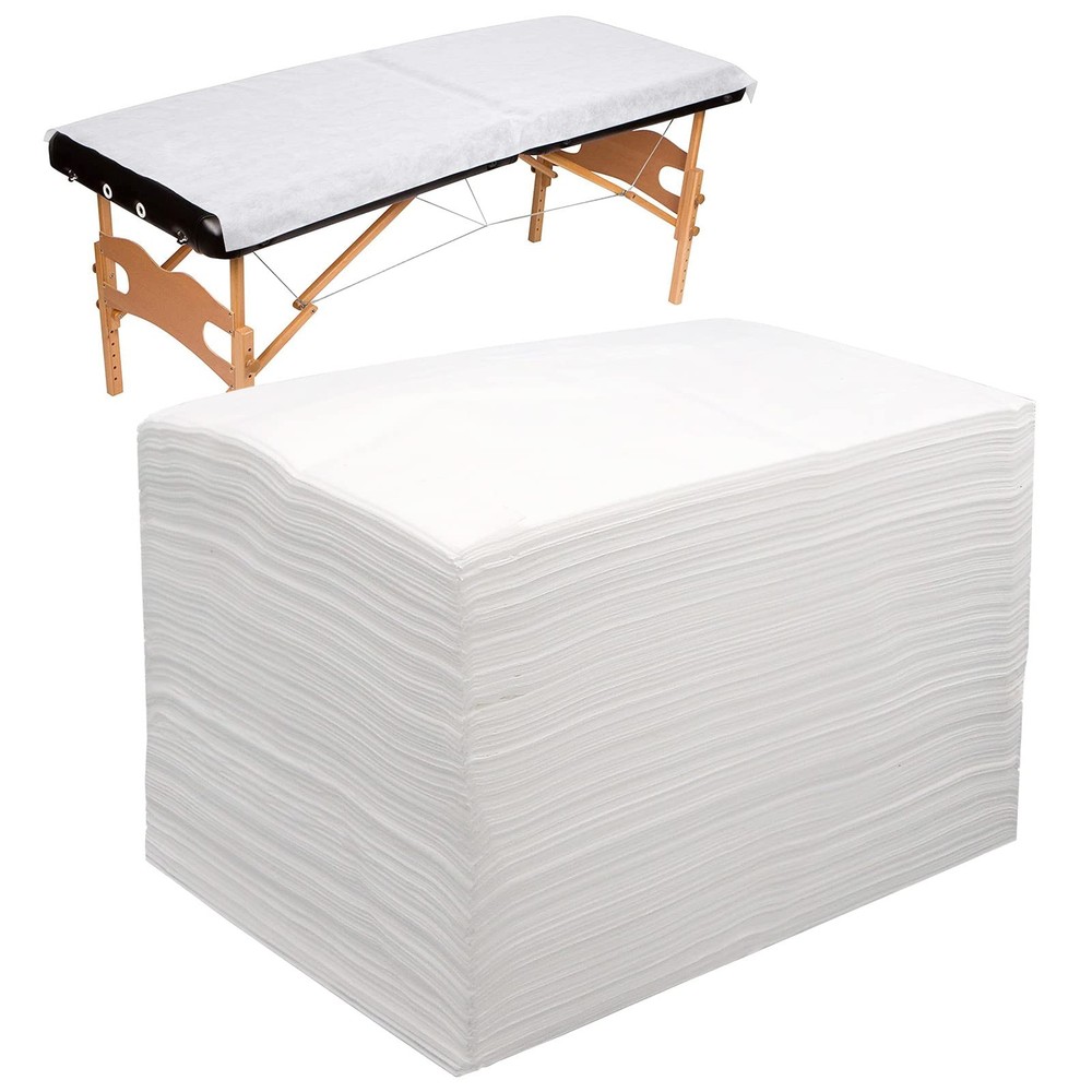 Tvvcalk 100pcs Massage Table Sheets, 31×70 Inch (Pack of 100), White-100PC
