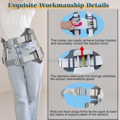 450N Force Lumbar Decompression Device Portable Home Back Stretcher Pain Relief