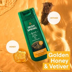 Irish Spring 5 In 1 Moisturizing Body Wash For Men Shampoo Conditioner Body And