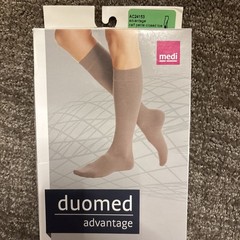 Duomed Advantage 20-30 mmHg Compression Knee High Black Large CT Petite New