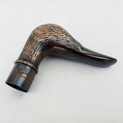 Brass Antique Designer Duck Head Handle Wooden Vintage Walking Cane Style Stick