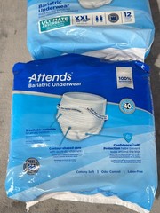 Attends Bariatric Protective Underwear XXL 68-80″ Waist – 12 count ~ 2 Pack! NIP