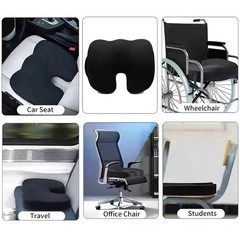 Memory Foam Seat Cushion Coccyx Tailbone Pain Relief Office Chair Car Pad