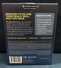 Audien Atom One OTC Hearing Aids Wireless, Rechargeable, Beige