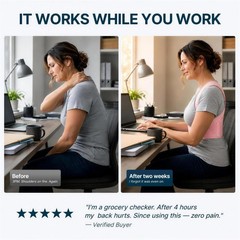 Adjustable Posture Corrector for Women – Lightweight Upper Back Brace for Pain R