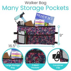 Walker Bag – Accessories Wheelchair Basket Pouch (Water Resistant) – Seniors Cad