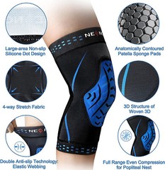 NEENCA Ultra-Thin Compression Knee Sleeves Knee Brace for Knee Pain Women Men