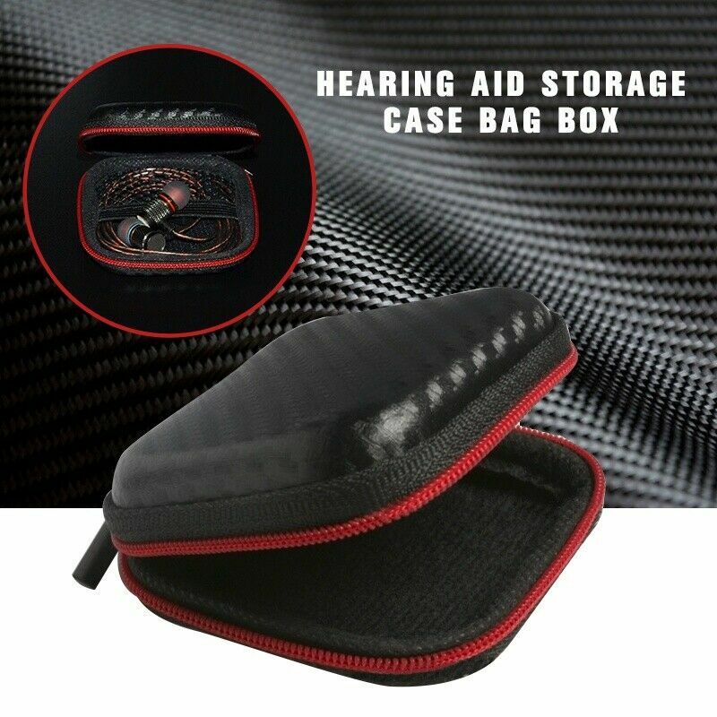 1X Storage Case Bag Box Zipper for Hearing Aids Earbuds hands free USA