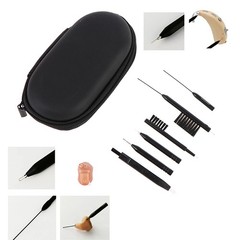 8Pcs Hearing Aid Cleaning Kit Brush Vent Cleaner Wire Magne Wax Loop Tools S~gw