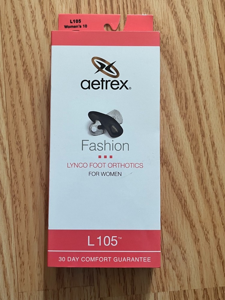 Aetrex Fashion Lynco Foot Orthotics for Women L105 Size 10 Foot Support