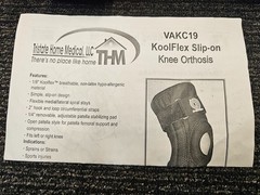 THM VAKC19 640293 XS KoolFlex Slip-on Knee Orthosis / 2″ hook and loop Strap