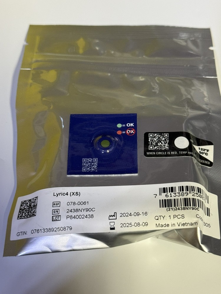 Phonak Lyric 4 XS Hearing Aid – New Sealed Package No Box – Untested Exp 2025