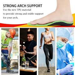 Orthotic Insoles Shoe Inserts Pad Heavy Duty Arch Support Sports Work Inner Sole