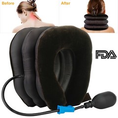 Air Inflatable Cervical Traction Neck Pillow–Headache Shoulder Pain Relief Brace