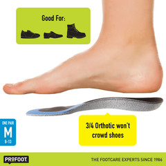 (3 Pack) Triad Orthotic Insoles for Knee, Leg & Back Pain, Men’S 8-13, 1 Pair