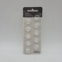 Lot Oticon miniFit 8mm Bass Double Vent Domes For Hearing Aids (40 Domes Total)