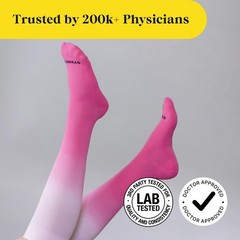 Graduated Compression Knee High Socks 15-20mmHg – Soft, Breathable Support, Unis