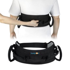 Gait Belts for Seniors, Transfer Belt with Handles, Gate Medical Black