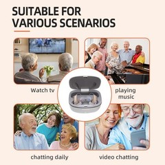 OTC Bluetooth APP Rechargeable Hearing Aids For Seniors RIC With Music Streaming