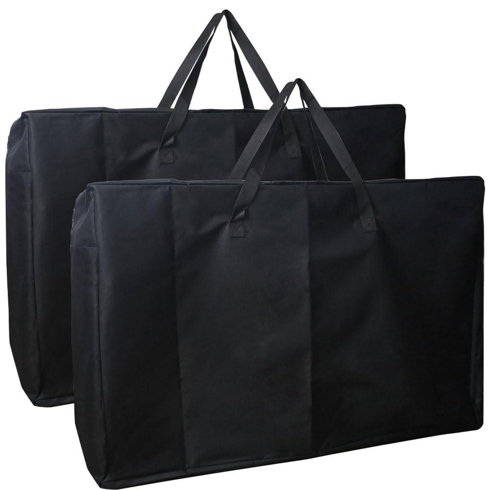 2 Pack Heavy Duty Folding Chair Storage Bag, 600D Chair Storage Case for Beac…