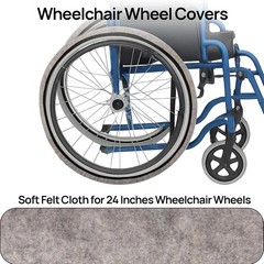 2 PCS Wheelchair Tyre Covers for Wheelchair Tires 24’’ Non-Slip Wheelchair Wheel