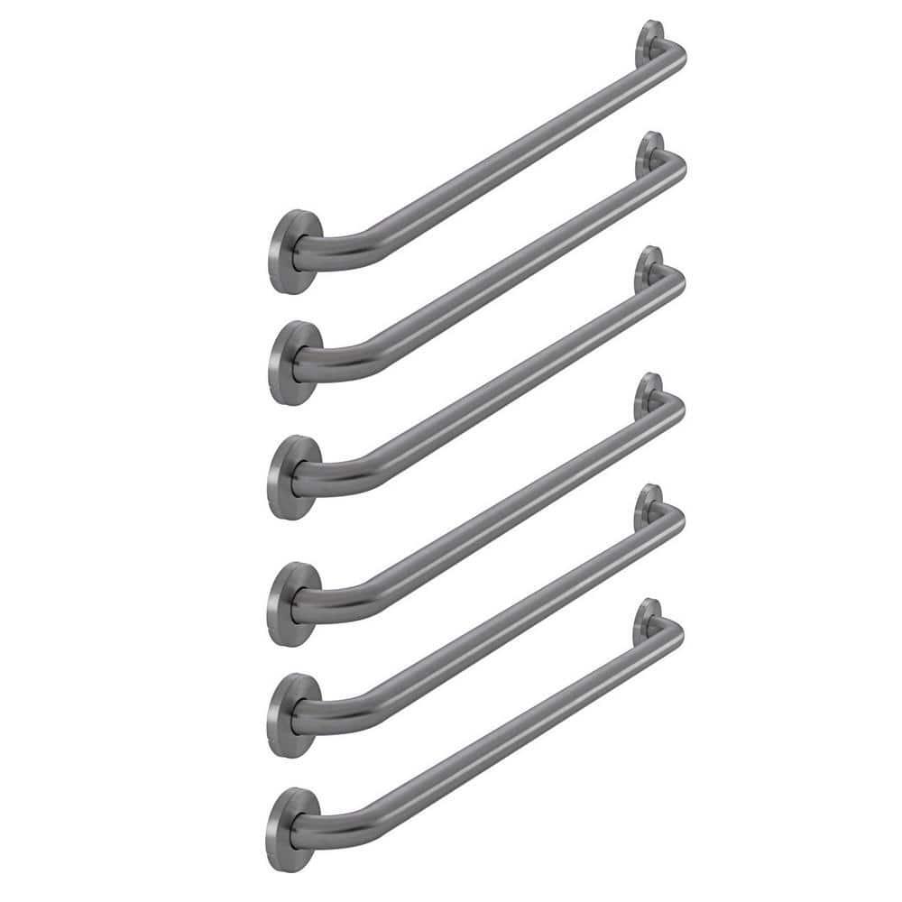 Glacier Bay Grab Bar Combo 36″ Easy To Install Brushed Stainless Steel (6-Pack)