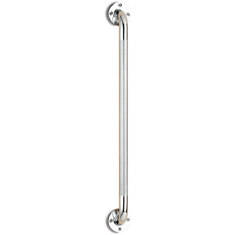 SM Nova Wall Grab Bar 24″ Chrome with Knurled Handle Item #8024CH-R