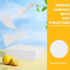100 PCS Lemon Scented Absorbent Commode Pad Bedside Bucket Liner, Potty Gel Pad