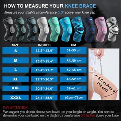 NEENCA 2 Pack Knee Braces for Pain, Medium, Active Copper (pack of 2)