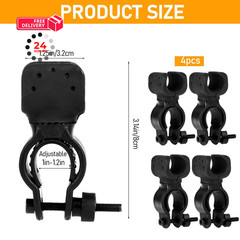 Psiriol 4Pcs Cane Holder for Walker, Walking Stick Holders Black