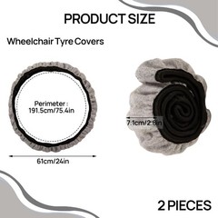 2 PCS Wheelchair Tyre Covers for Wheelchair Tires 24’’ Non-Slip Wheelchair Wheel