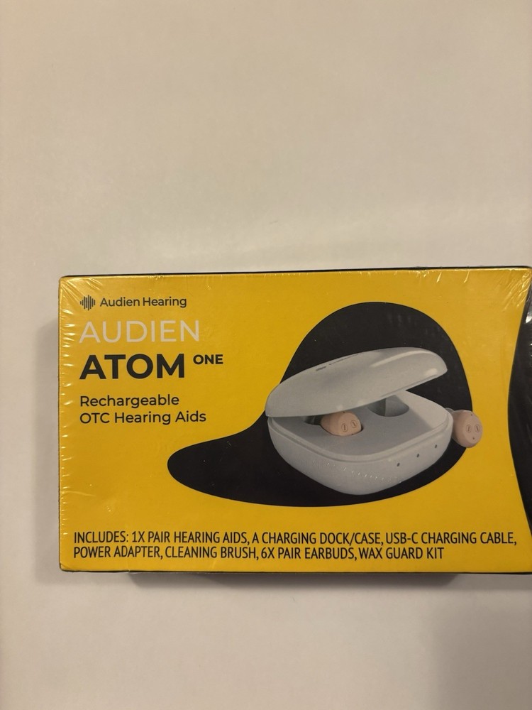 Audien Atom One Hearing Aids Wireless, Rechargeable, New Sealed