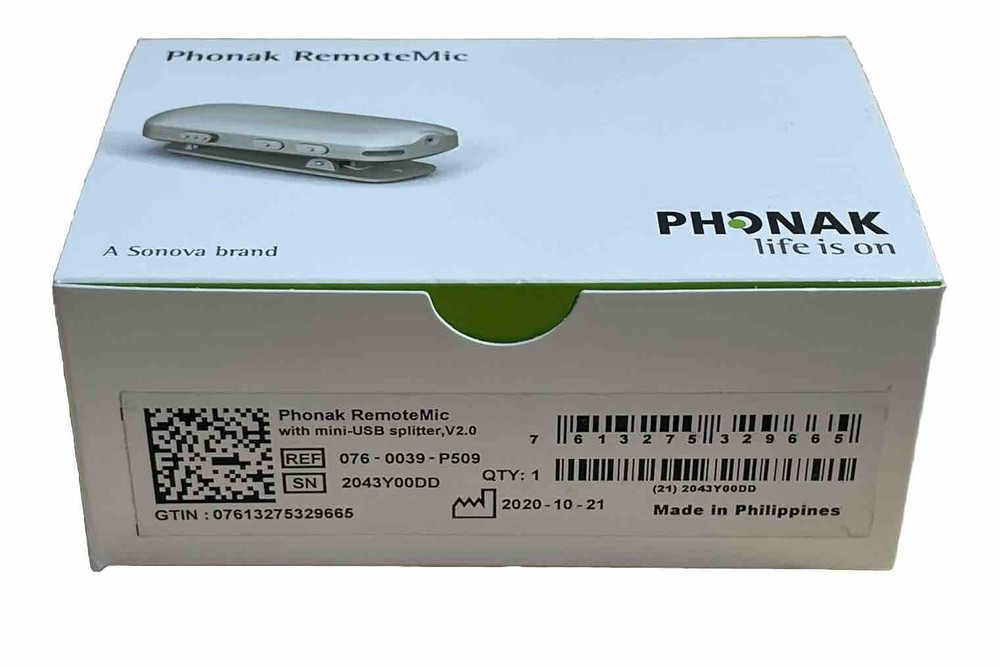 Phonak Remote Mic With Mini-USB Splitter 076-0039-P509 Phonakmic V2.0 New USA