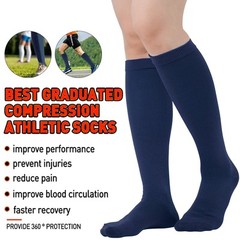 （1-10Pairs ）Compression 15-20mmHg Graduated Support Socks Calf Mens Womens S-XXL