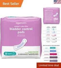 Discreet & Comfortable Women’s Bladder Control Pads, 30 Count, Hypoallergenic