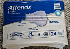 Attends adult Briefs medium. 24 Count
