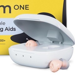 Audien Hearing Atom One CIC Rechargeable OTC Hearing Aids Pair w/ Charging Case