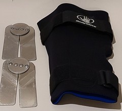 NWB Body Glove Cross Strap Knee Support Black Airprene Breatable Neoprene XL