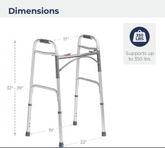 Drive Deluxe Folding Walker 2 Button 10200-1