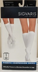 Sigvaris 602C Diabetic UNISEX MEN WOMEN Compression Calf Socks Sz MS