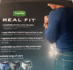 Depends® Real Fit® Briefs for Men (Size: Large/Extra Large 38 – 50″) 10 Pack*